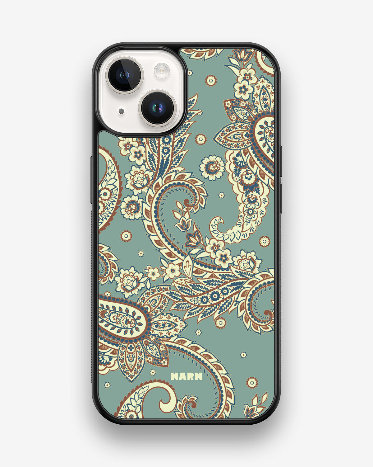 iPhone 14 Hard Case – Paisley Green - View 1