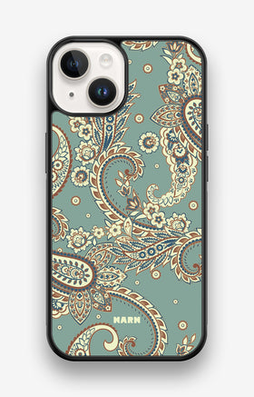 iPhone 14 Hard Case – Paisley Green - View 1