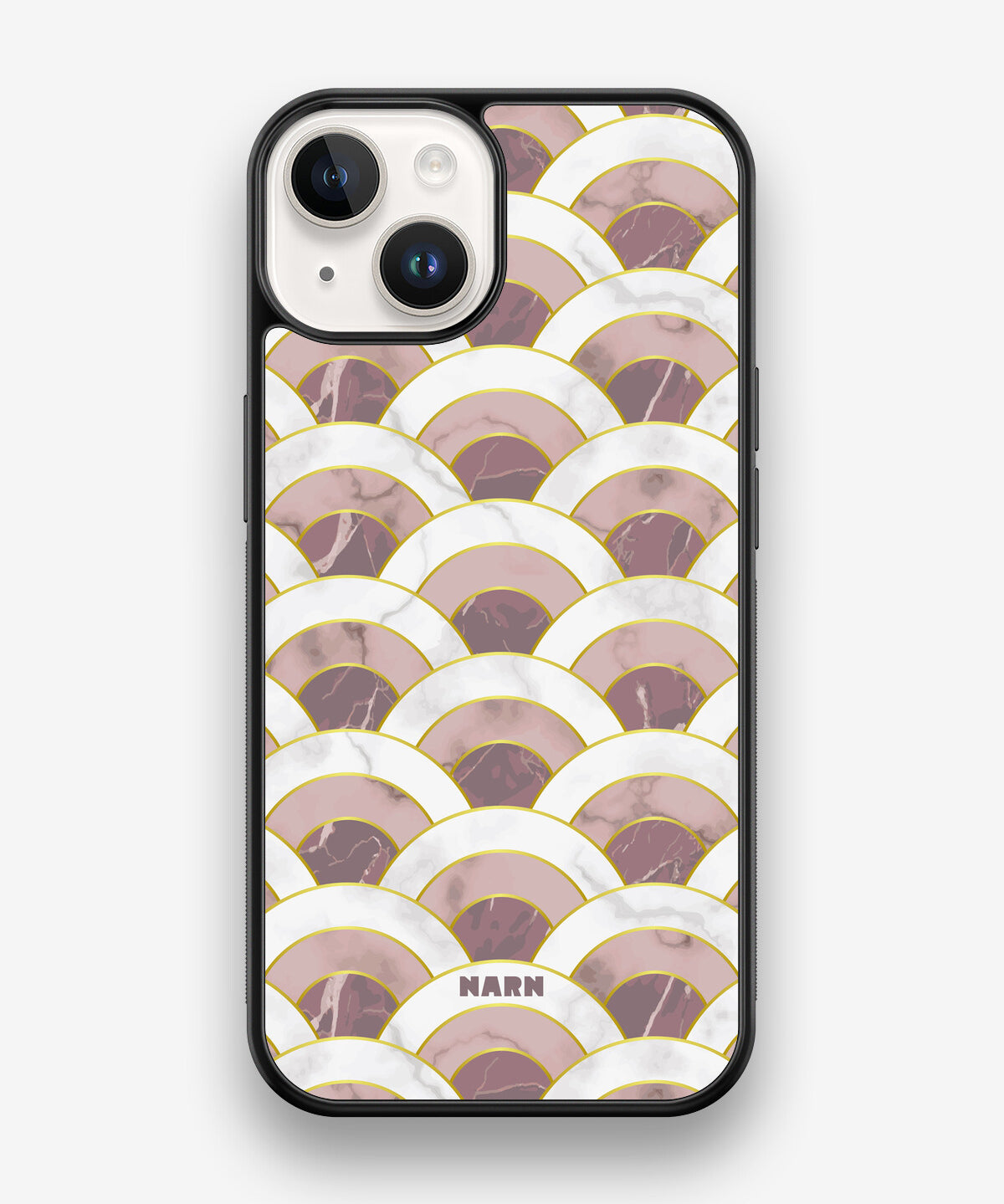 iPhone 14 Hard Case – Pink Marble Waves - View 1