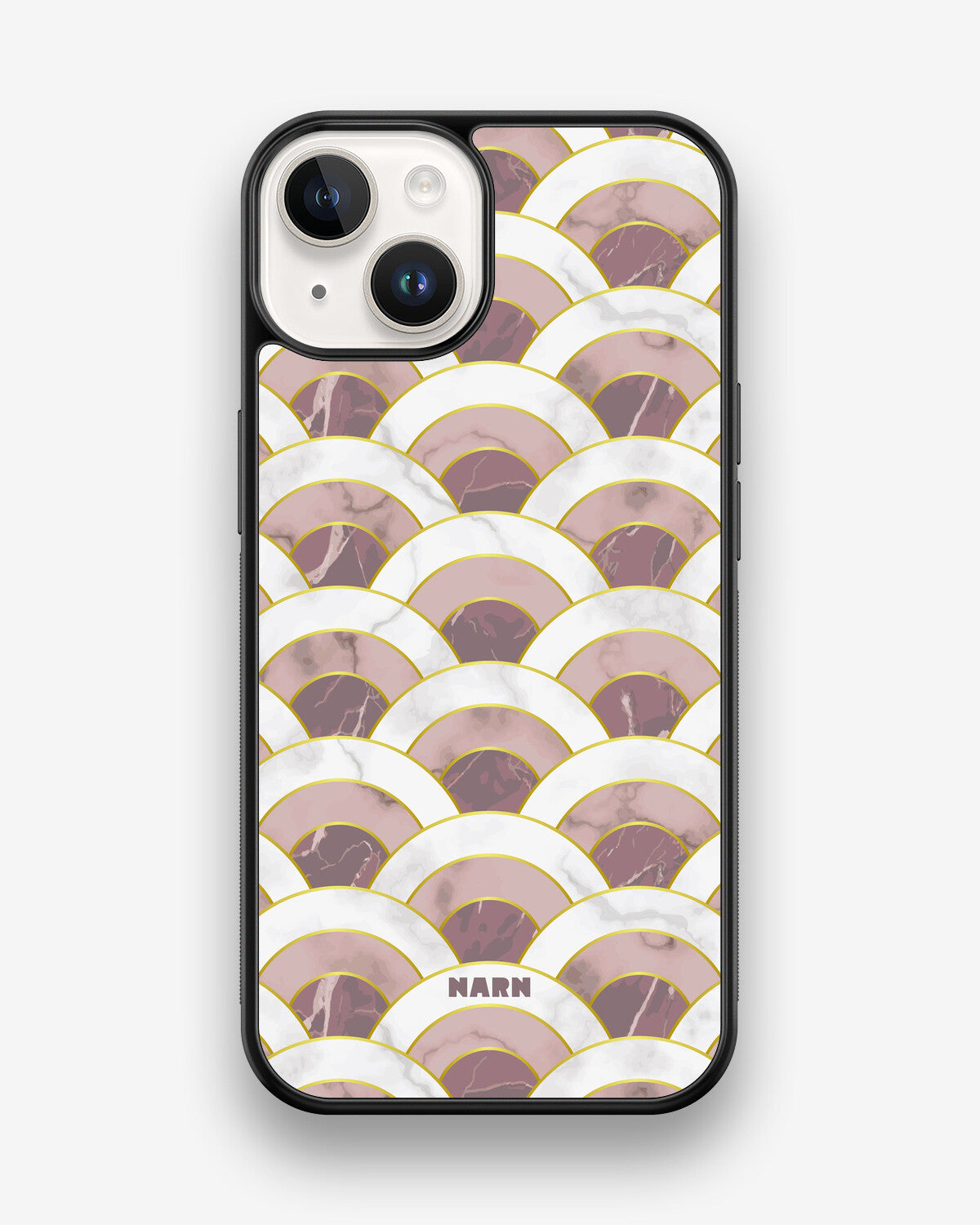 iPhone 14 Hard Case – Pink Marble Waves - View 1