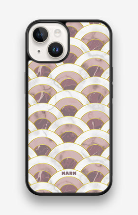 iPhone 14 Hard Case – Pink Marble Waves - View 1