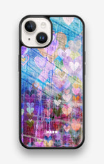 iPhone 14 Hard Case – Purple Hearts - View 1