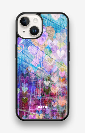 iPhone 14 Hard Case – Purple Hearts - View 1