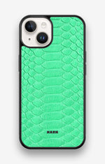 iPhone 14 Hard Case – Turquoise Snake - View 1