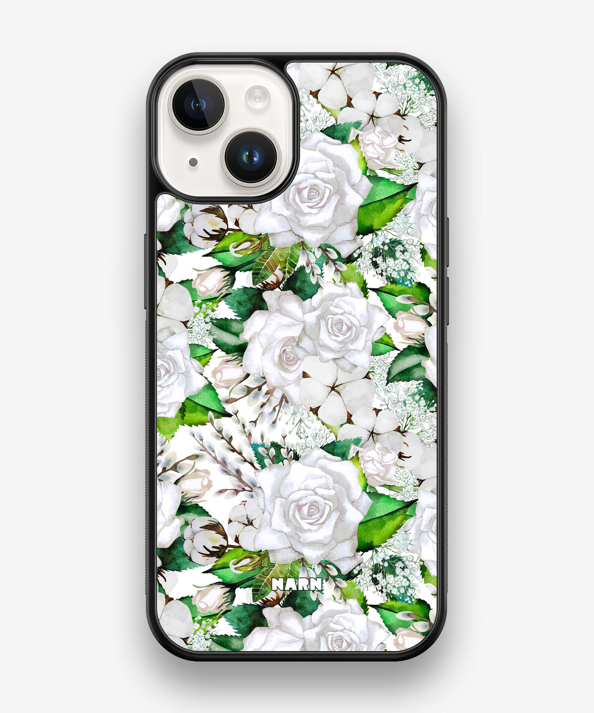 iPhone 14 Hard Case – White Bloom - View 1