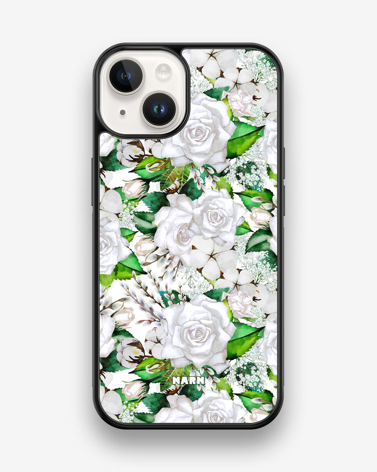 iPhone 14 Hard Case – White Bloom - View 1