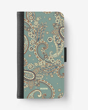 iPhone 14 Wallet Case - Paisley Green - View 1