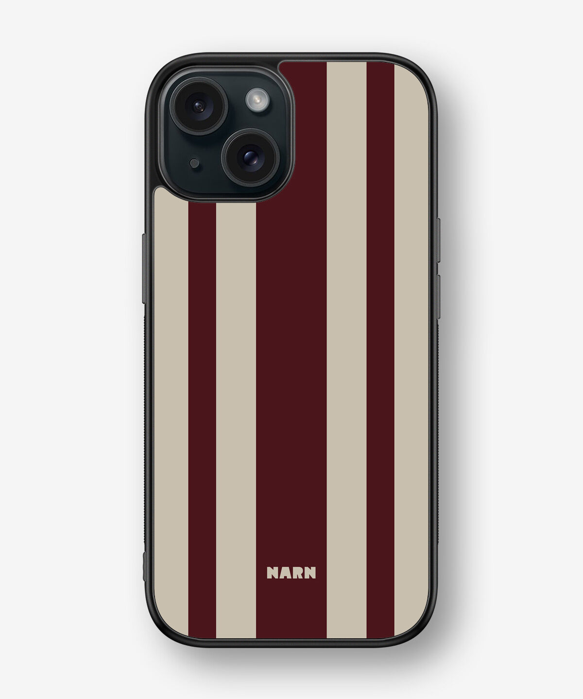 iPhone 15 Hard Case – Bordeaux Stripe - View 1