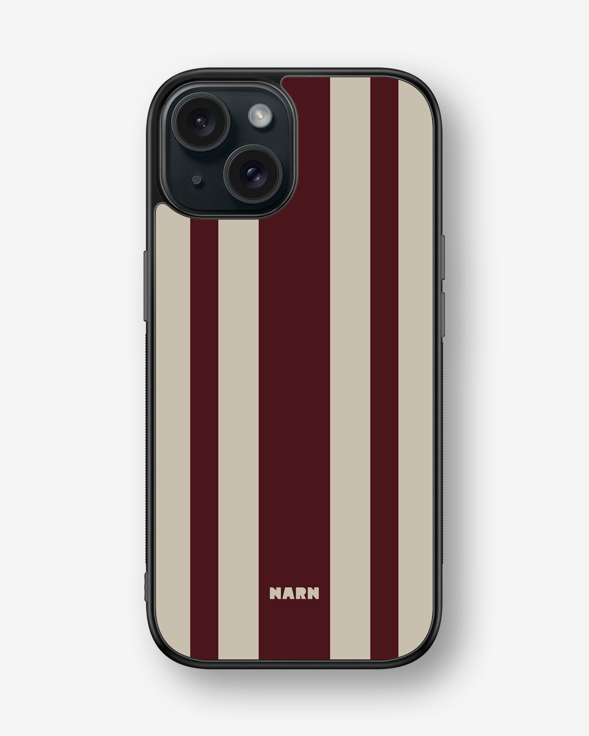 iPhone 15 Hard Case – Bordeaux Stripe - View 1
