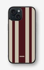 iPhone 15 Hard Case – Bordeaux Stripe - View 1