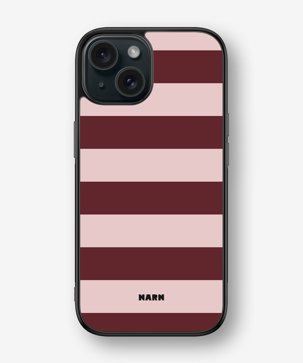 iPhone 15 Hard Case – Cranberry Stripe - View 1