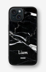 iPhone 15 Hard Case – Custom - Black Marble - View 1