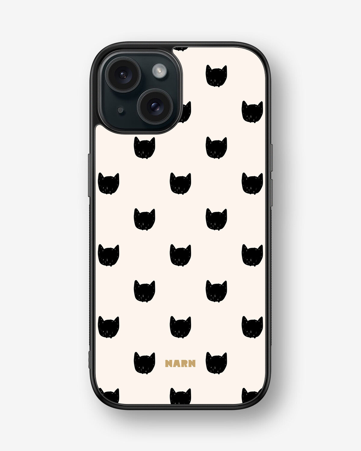 iPhone 15 Hard Case – Kitty Dots - View 1