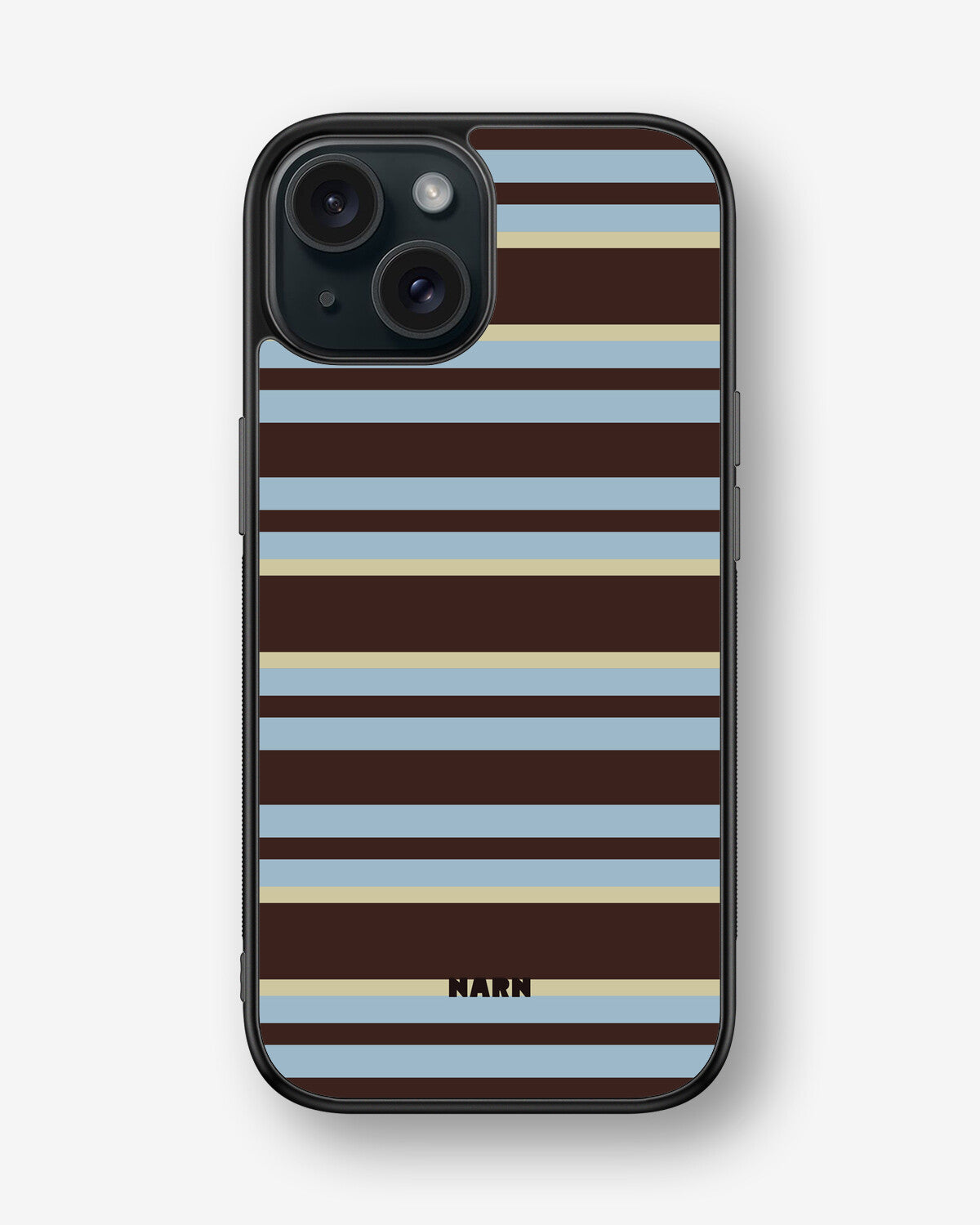 iPhone 15 Hard Case – Latte Lines - View 1
