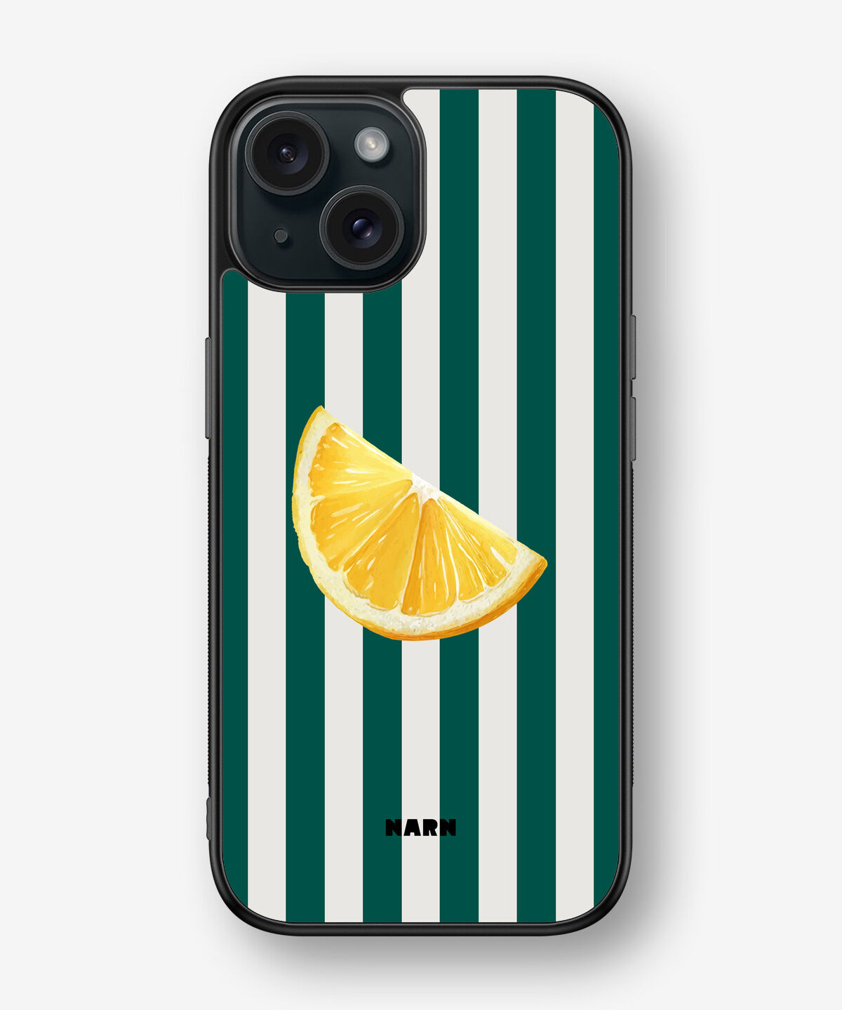 iPhone 15 Hard Case – Lemon Stripes - View 1
