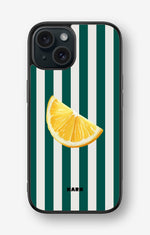 iPhone 15 Hard Case – Lemon Stripes - View 1