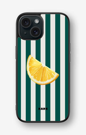 iPhone 15 Hard Case – Lemon Stripes - View 1