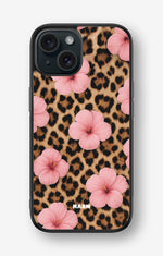 iPhone 15 Hard Case – Leopard Flower - View 1