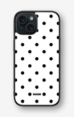iPhone 15 Hard Case – Mono Dots - View 1