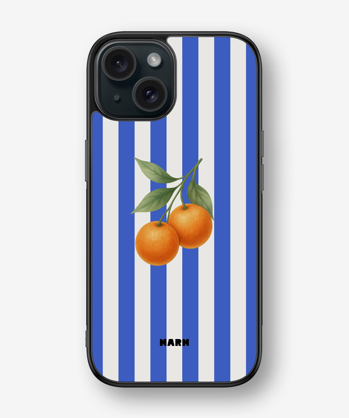 iPhone 15 Hard Case – Orange Stripes - View 1