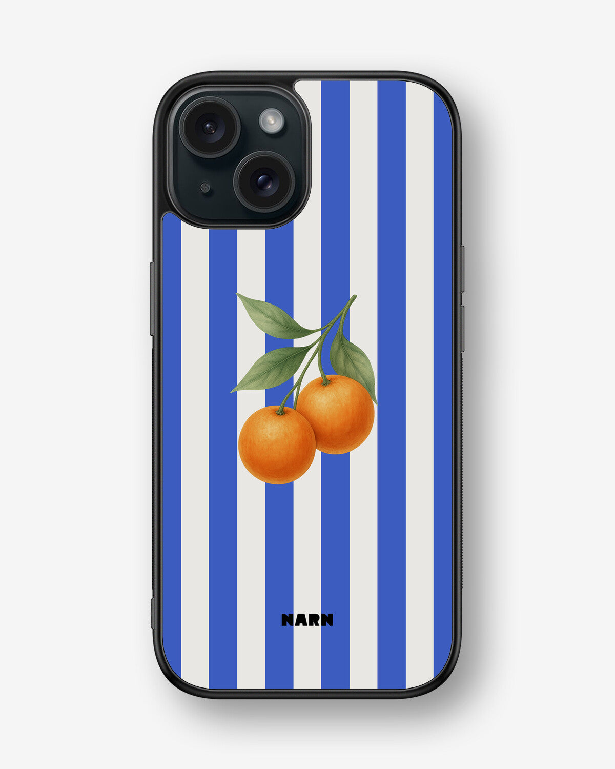 iPhone 15 Hard Case – Orange Stripes - View 1