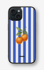 iPhone 15 Hard Case – Orange Stripes - View 1