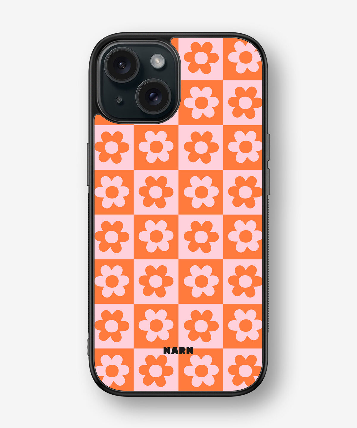iPhone 15 Hard Case – Peach Petals - View 1