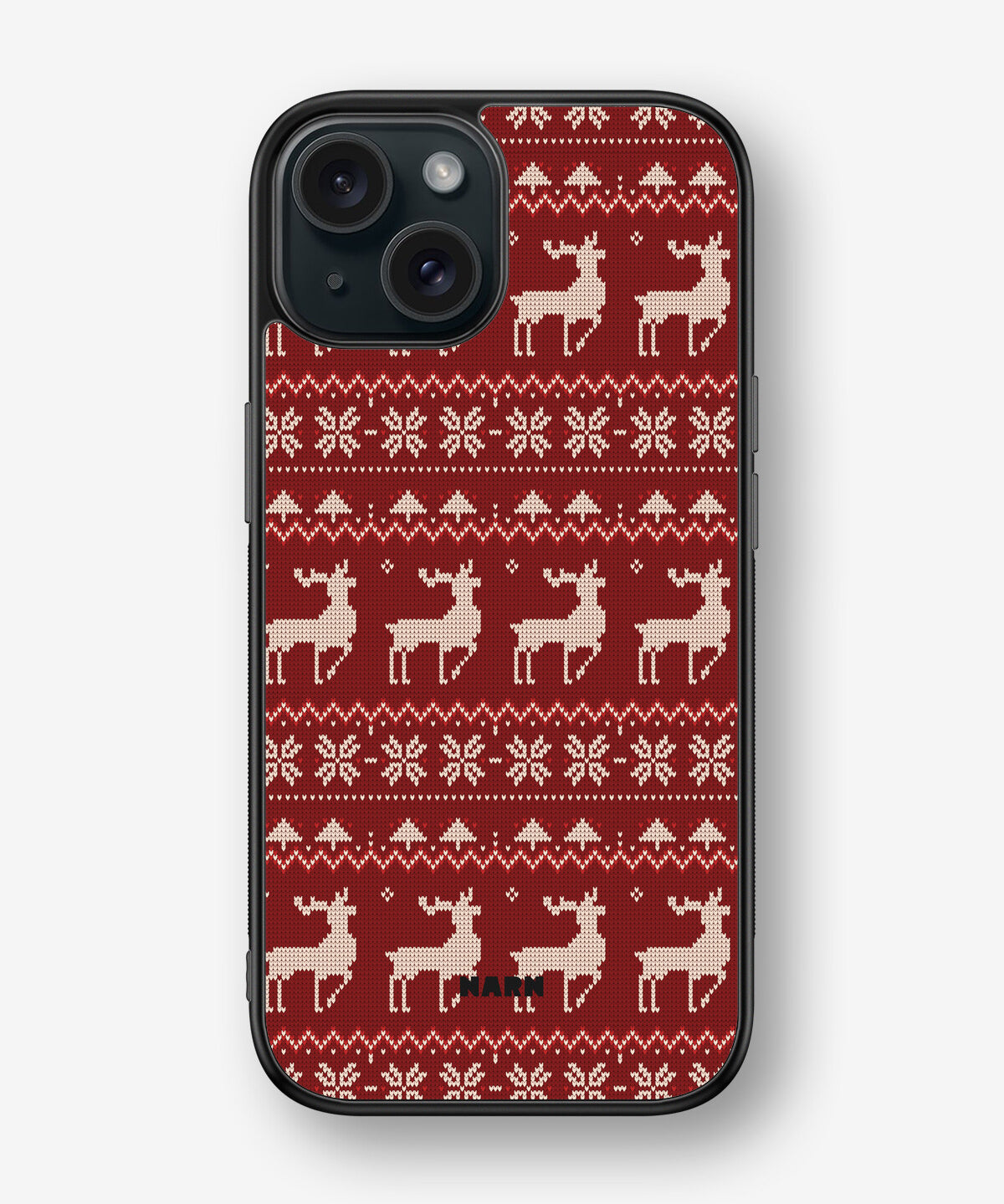 iPhone 15 Hard Case – Reindeer Knit - View 1