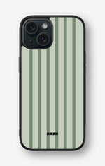 iPhone 15 Hard Case – Sage Stripes - View 1