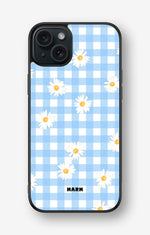 iPhone 15 Plus Hard Case – Blue Daisies - View 1