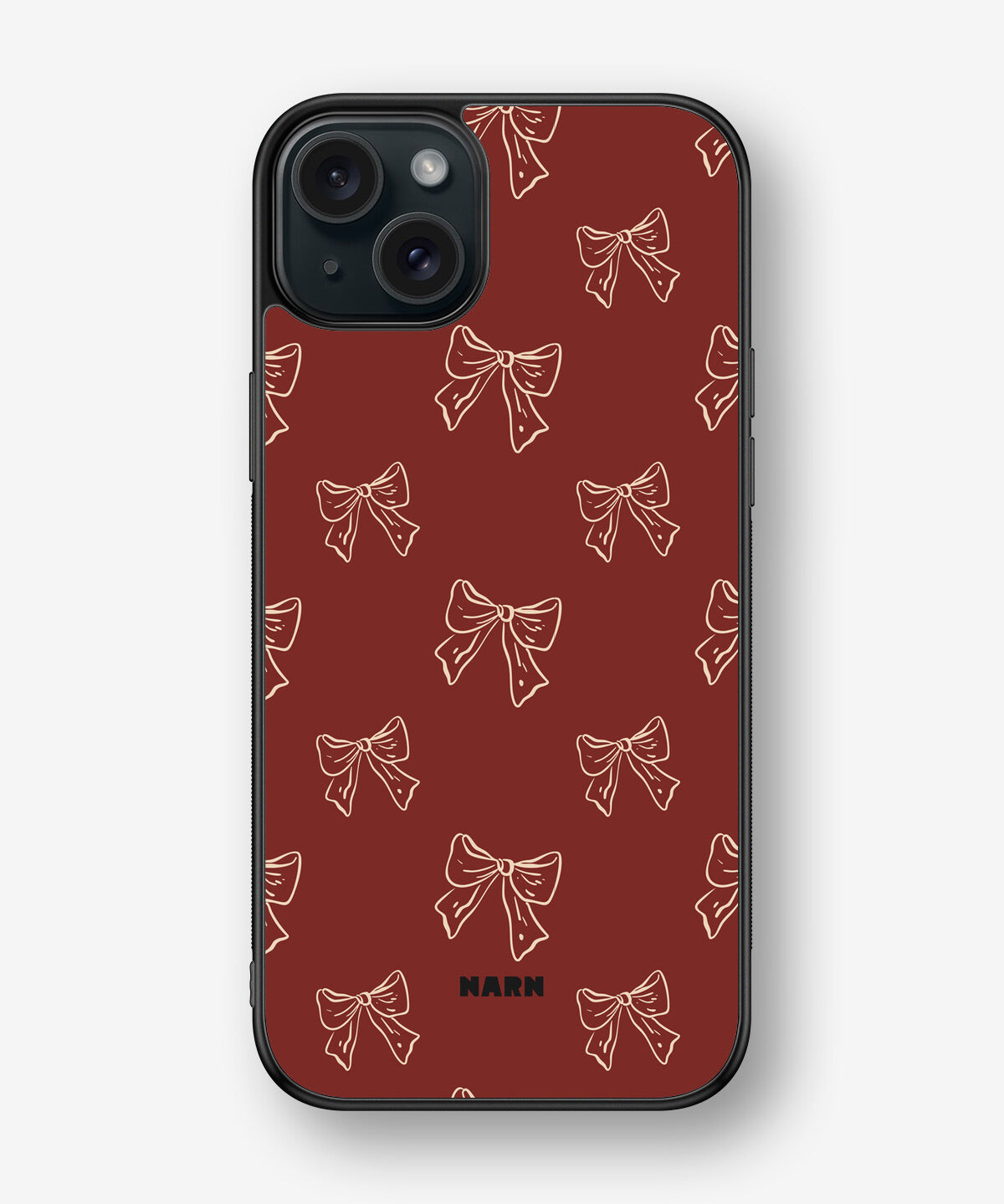 iPhone 15 Plus Hard Case – Cherry Bows - View 1