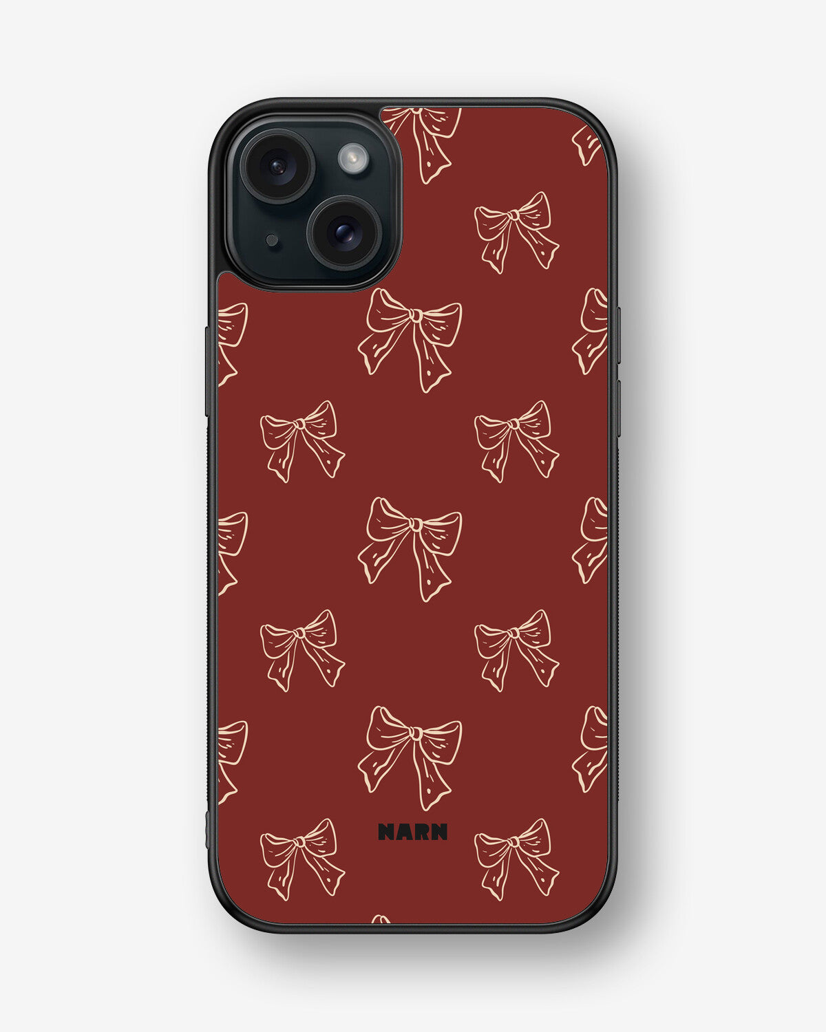 iPhone 15 Plus Hard Case – Cherry Bows - View 1