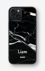 iPhone 15 Plus Hard Case – Custom - Black Marble - View 1