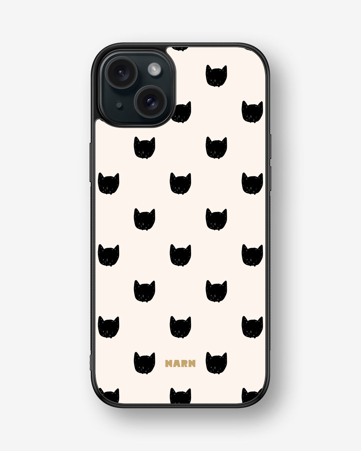iPhone 15 Plus Hard Case – Kitty Dots - View 1