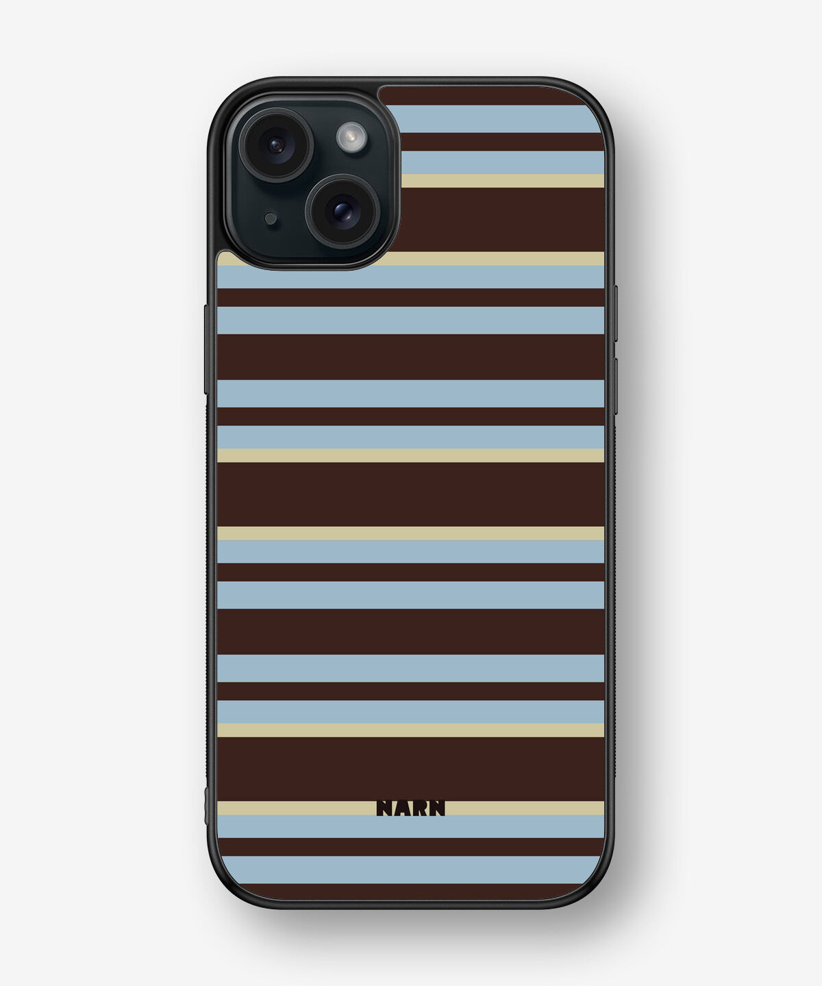 iPhone 15 Plus Hard Case – Latte Lines - View 1