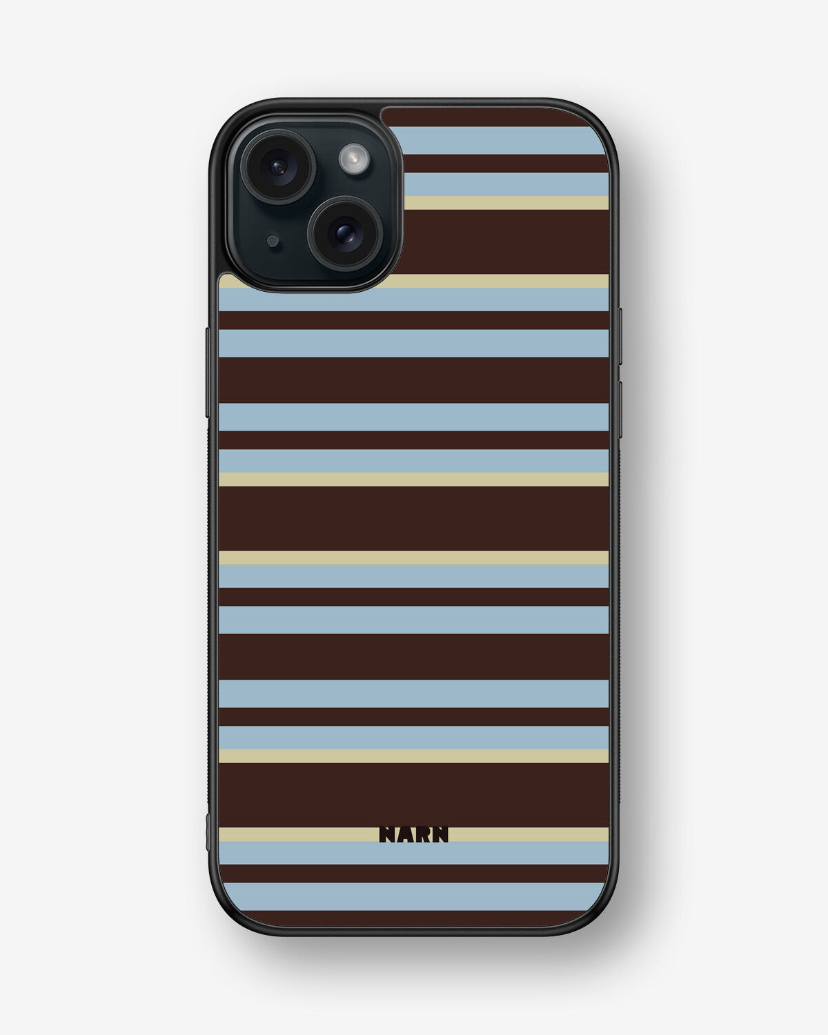 iPhone 15 Plus Hard Case – Latte Lines - View 1