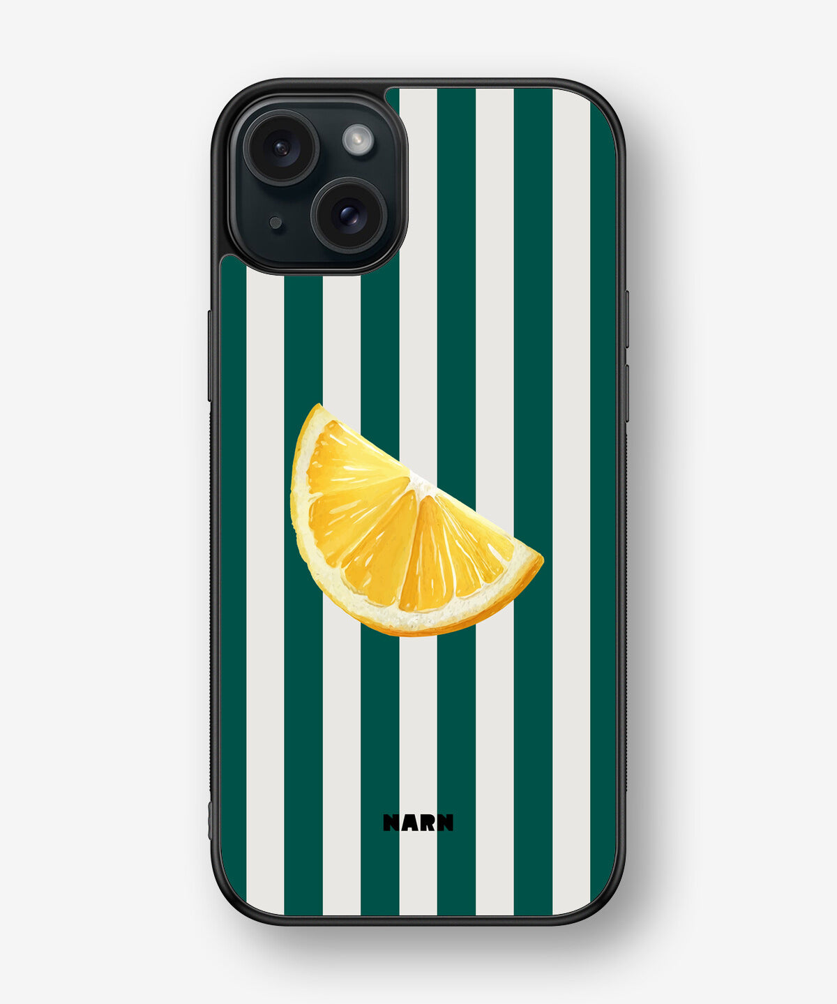 iPhone 15 Plus Hard Case – Lemon Stripes - View 1