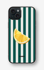 iPhone 15 Plus Hard Case – Lemon Stripes - View 1