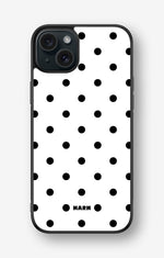 iPhone 15 Plus Hard Case – Mono Dots - View 1