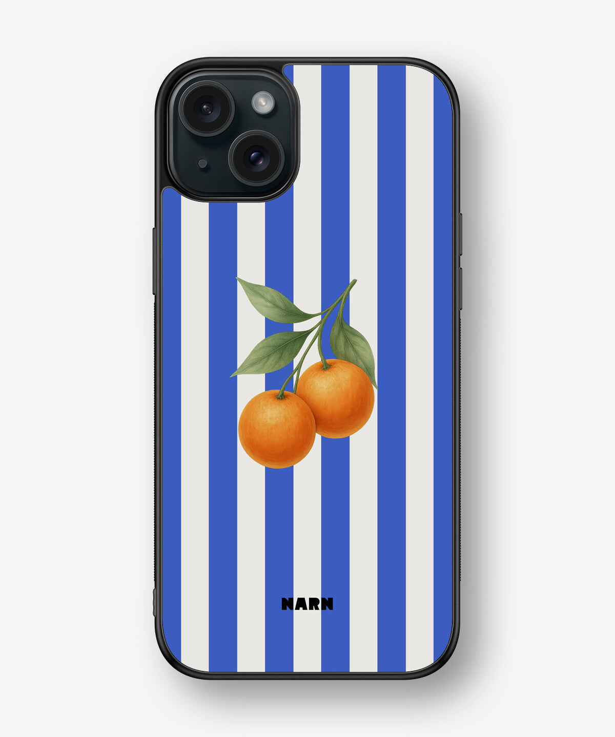 iPhone 15 Plus Hard Case – Orange Stripes - View 1