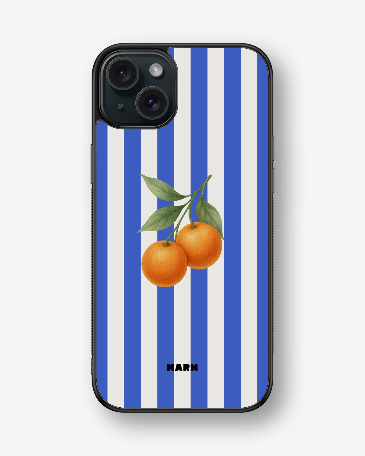 iPhone 15 Plus Hard Case – Orange Stripes - View 1