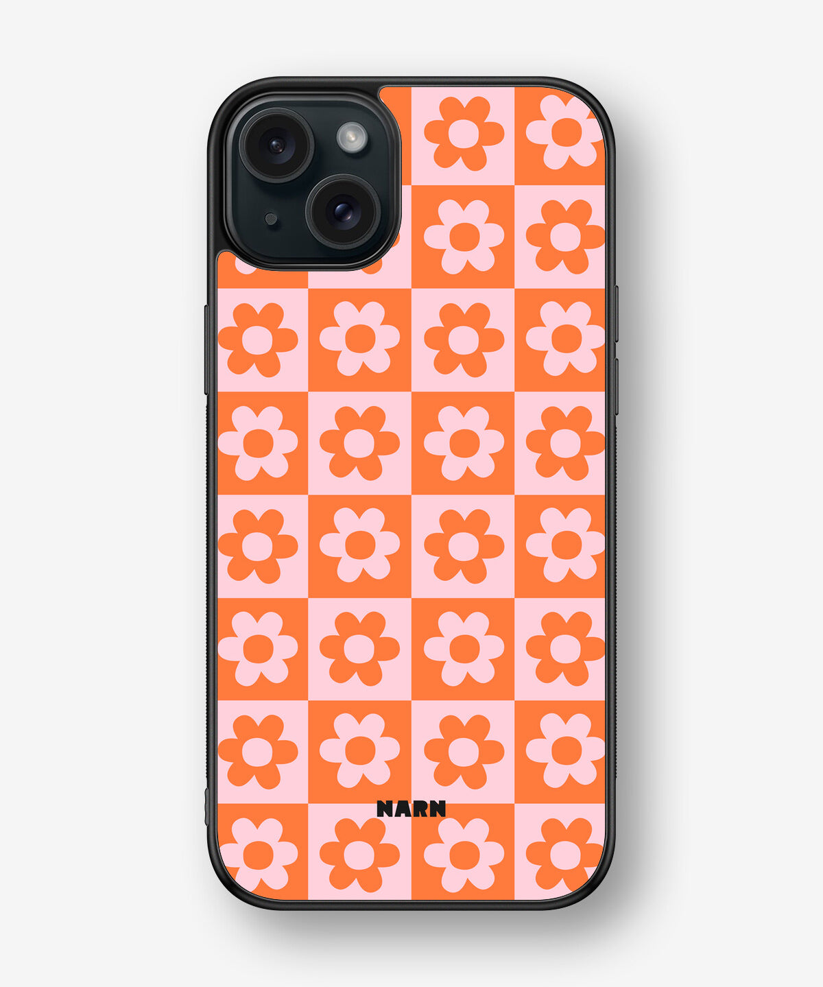 iPhone 15 Plus Hard Case – Peach Petals - View 1