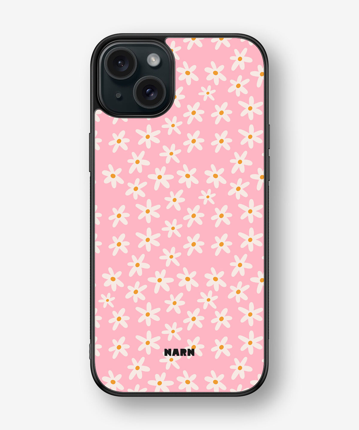 iPhone 15 Plus Hard Case – Pink Daisy - View 1