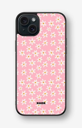 iPhone 15 Plus Hard Case – Pink Daisy - View 1