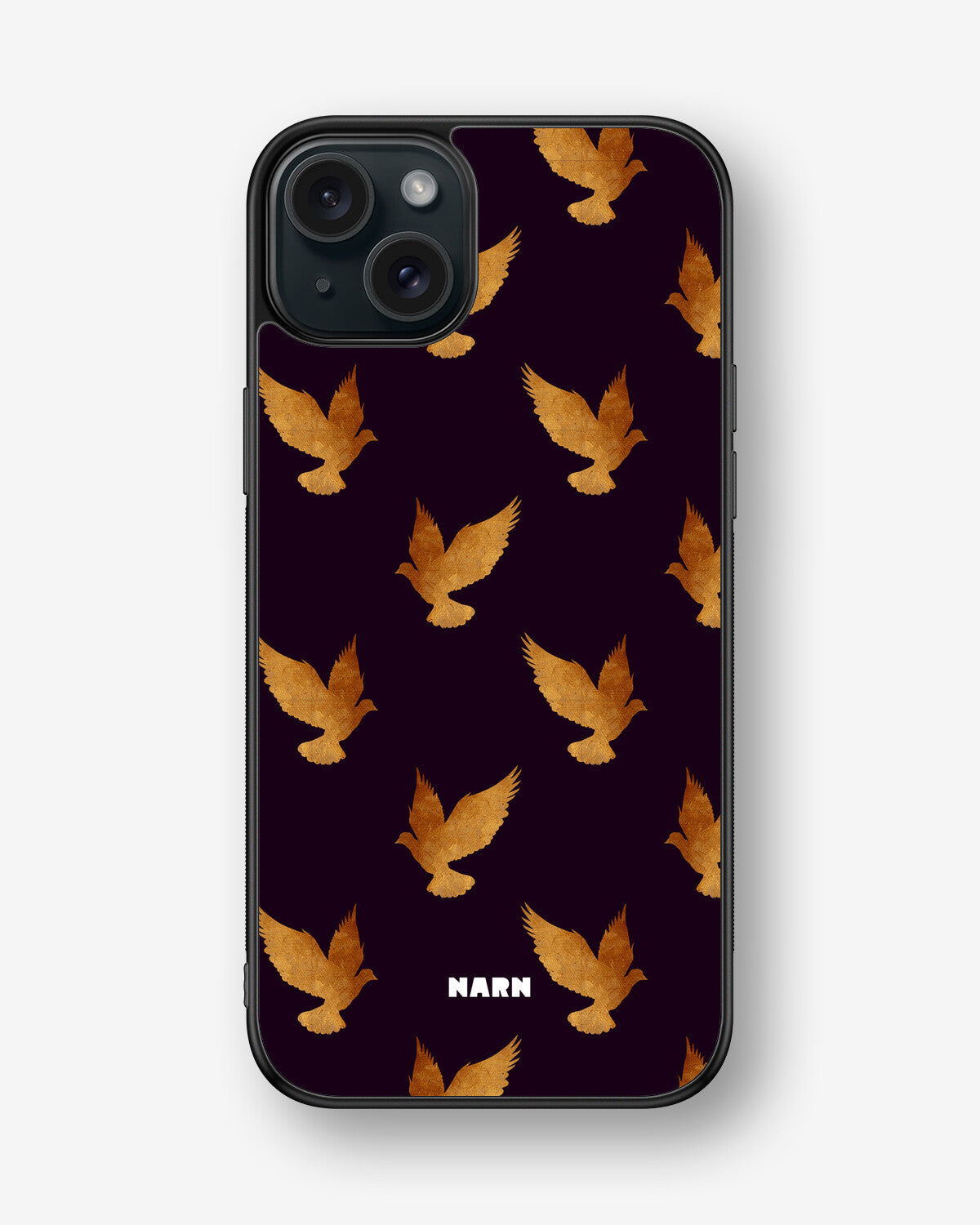iPhone 15 Plus Hard Case – Royal Doves - View 1