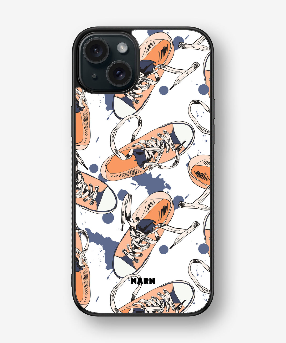 iPhone 15 Plus Hard Case – Apricot Sneakers - View 1