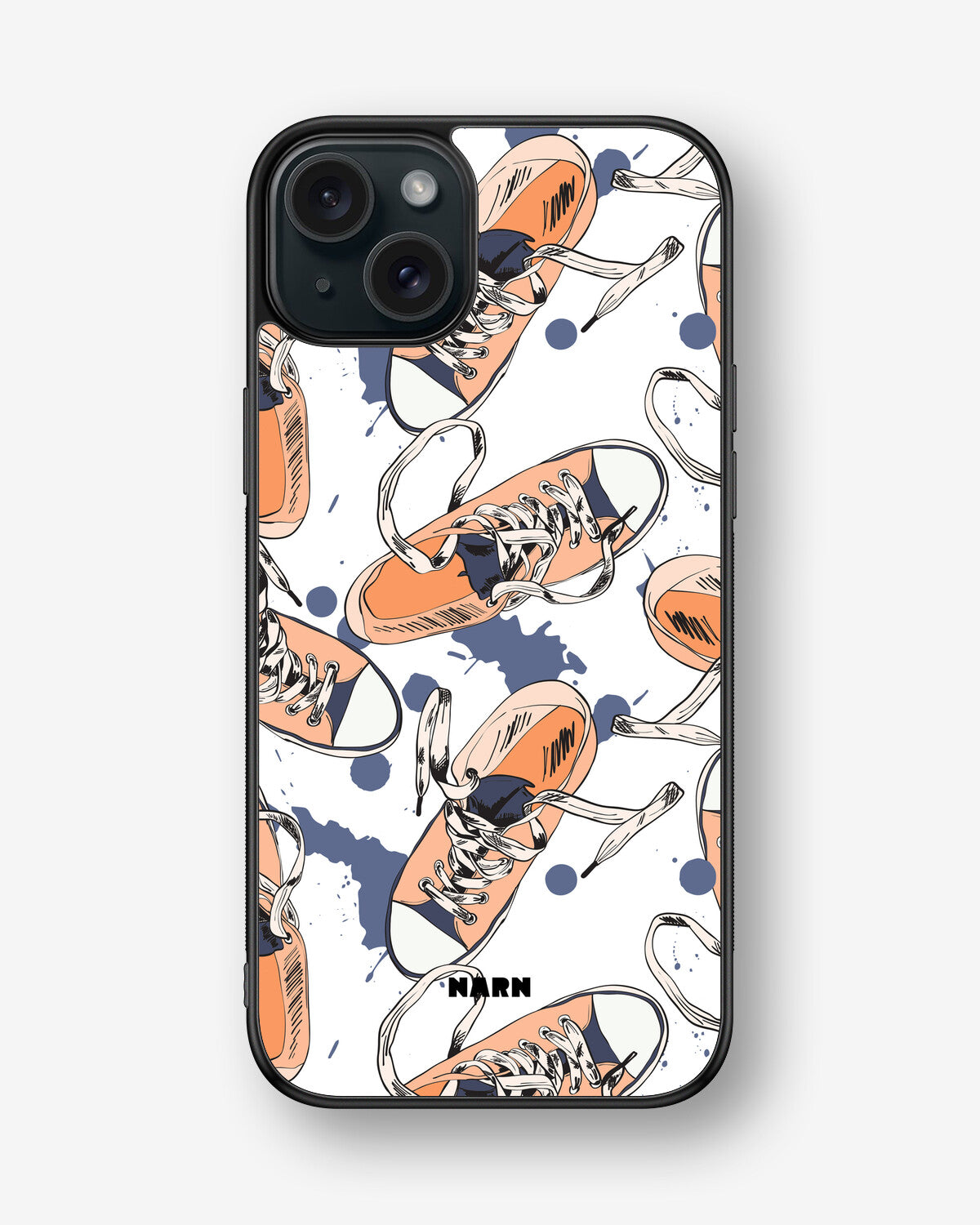 iPhone 15 Plus Hard Case – Apricot Sneakers - View 1