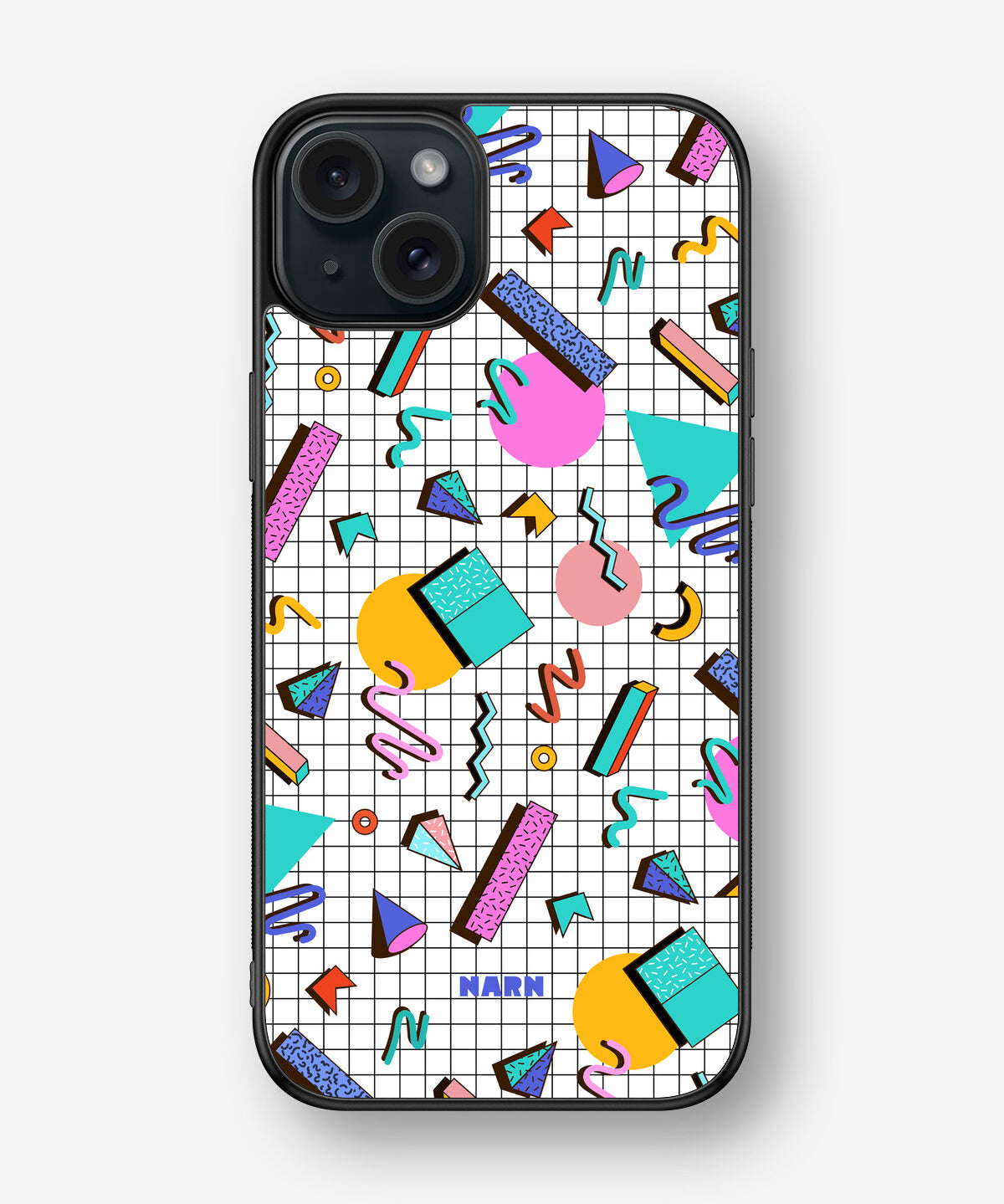 iPhone 15 Plus Hard Case – 80s Memphis - View 1