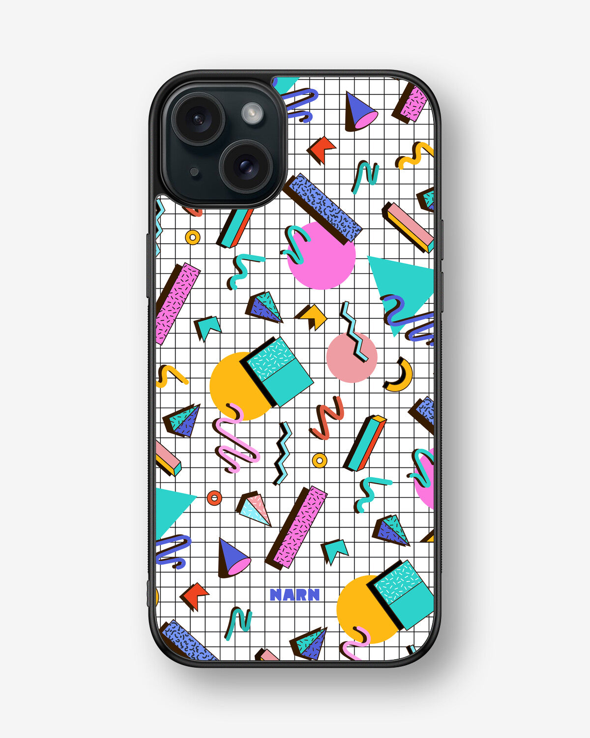 iPhone 15 Plus Hard Case – 80s Memphis - View 1