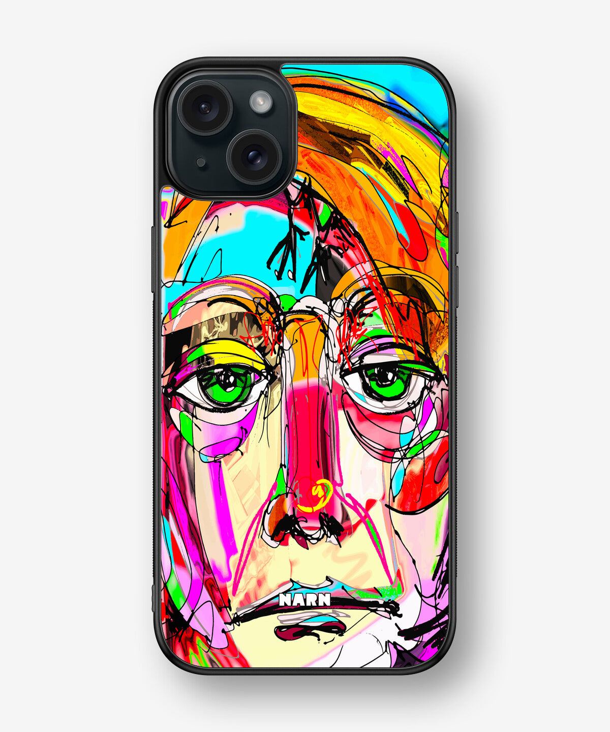 iPhone 15 Plus Hard Case – Abstract Portrait - View 1